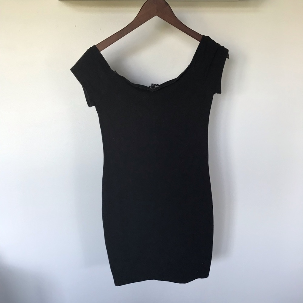 Express black tee shirt dress